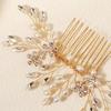 Elegant Hair Comb Sparkling Rhinestone Hairpin Hair Ornament Faux Pearl Hairclip  Women