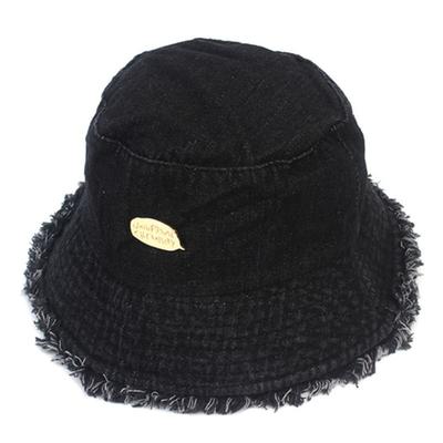 Universal Chemistry Washing Vintage Black Denim Bucket Hat