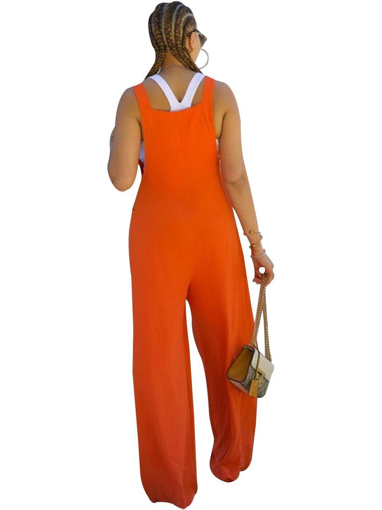 M3154 Women's Solid Color Overalls - Popular 2024 European & American Style