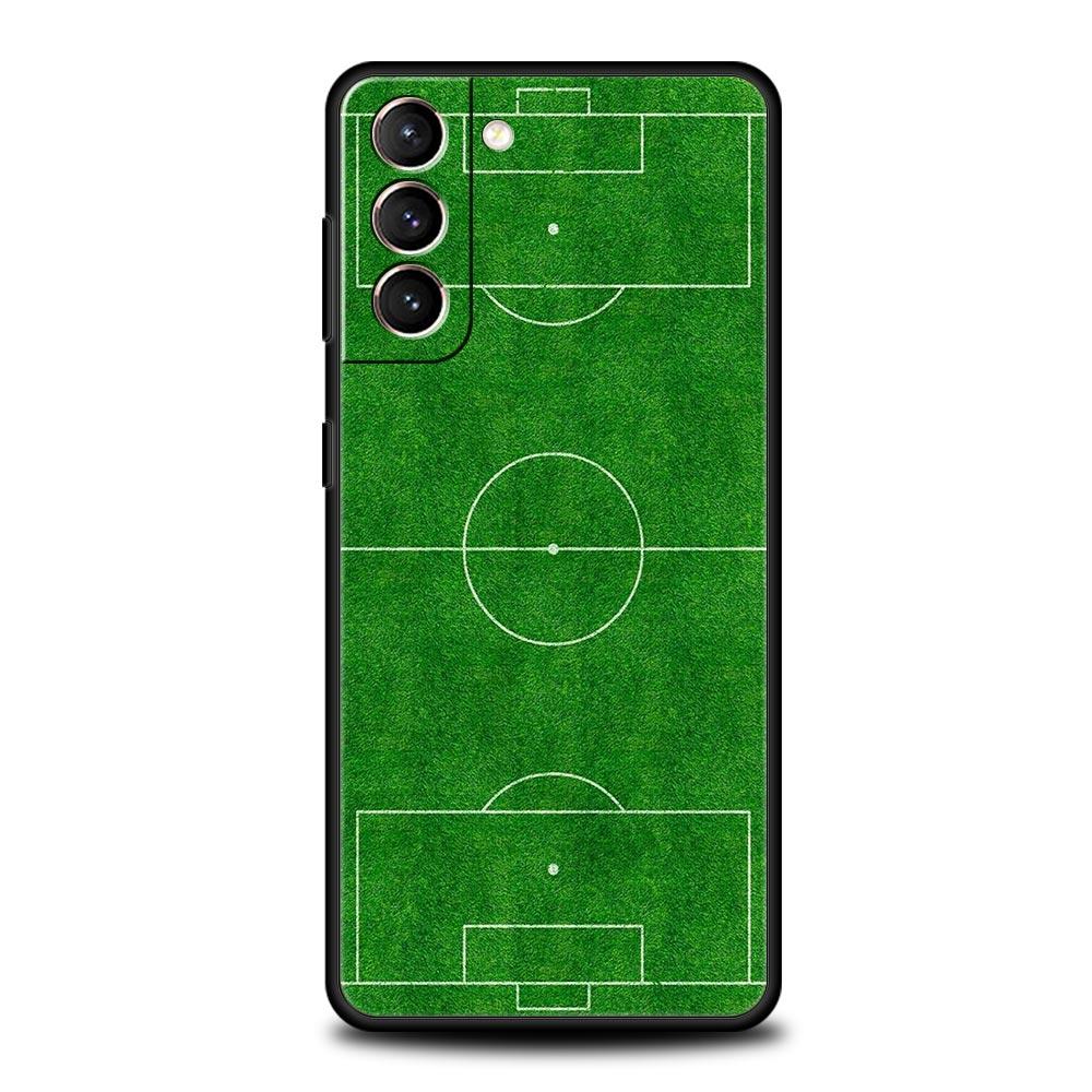 Soccer Ball Football Field Phone Case For Samsung Galaxy S24 S23 S22 5G S20 Ultra S21 FE S10 S9 Plus S10E S8 Lite 20 Soft Cover
