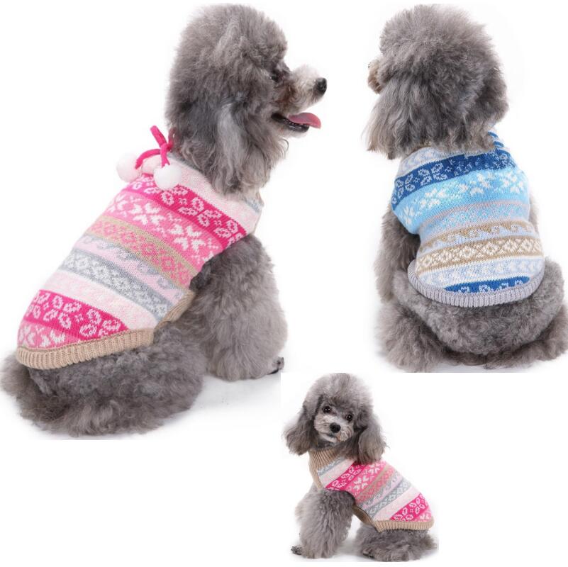Autumn and Winter New Christmas Pet Costume Christmas Snow Dog Dog Sweater Knit Warm Pet Jacket