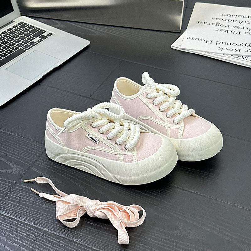 -6 bread shoes big head board shoes versatile height increase low top casual board shoes wide head casual sports shoes