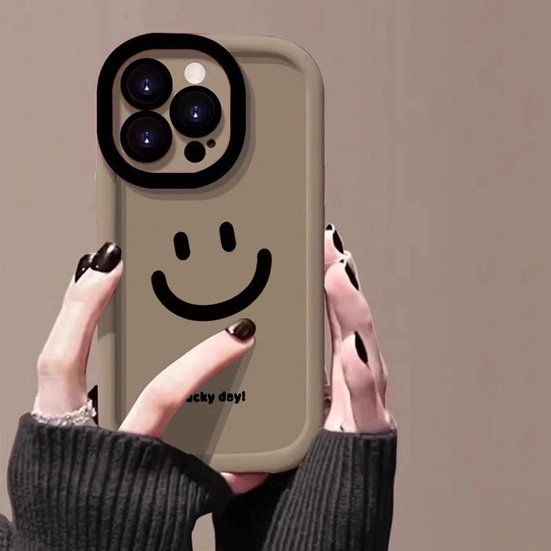 Lucky Big Face for Apple 16promax Mobile Phone Case Painting for IPhone14 Puff 13 Simple 12/11