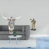 Cow Head Wall Decor Knight Figurine Sculpture Hanging Art Tabletop Ornament for Office