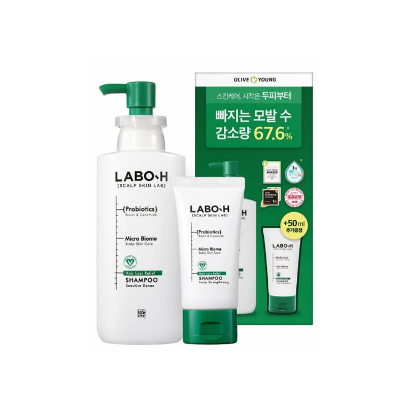 LaboH Szampon łagodzący objawy wypadania włosów wzmacniający skórę głowy (333ml + 50ml)