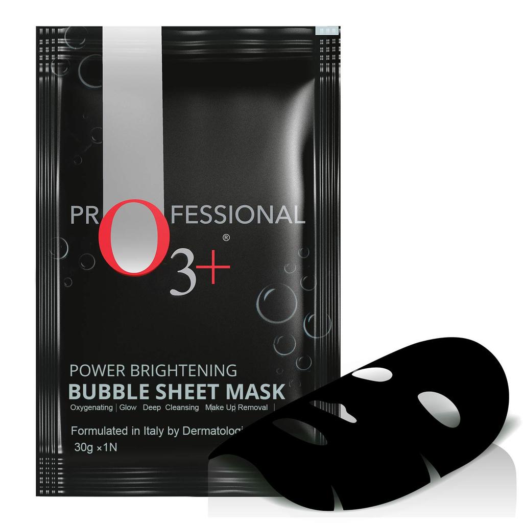 O3+ Power Brightening Bubble Sheet Mask For Deep Cleansing And Radiant Skin Glow 30 g Pack Of 2 For Even Tone Glow Boost