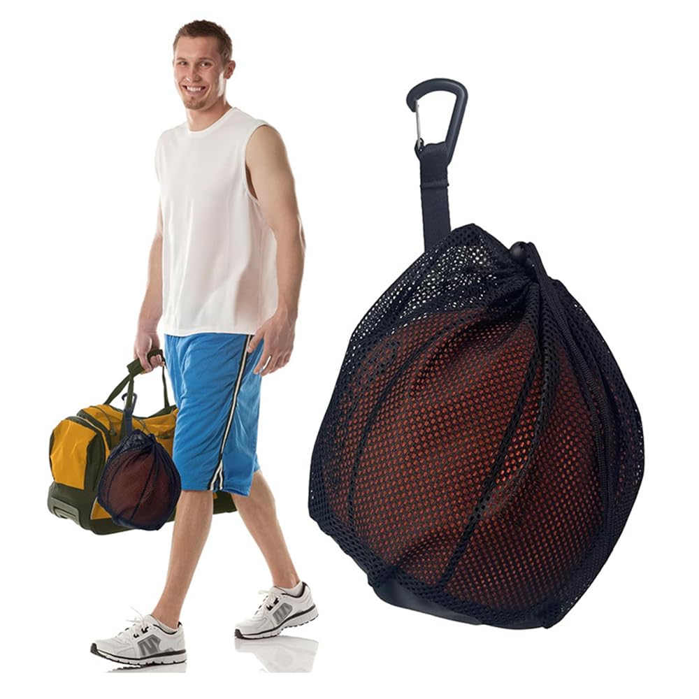 Portable Netball Bag, Multifunctional Storage, Drawstring Design, Backpack Clip Type,