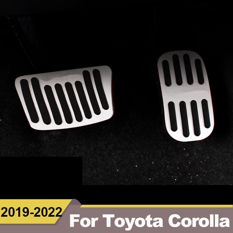 Aluminum Car Accelerator Footrest Pedals Plate Brake Pedal Cover For Toyota Corolla E210 12th 2022 Accessories