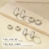 Factory Silver Jewelry 925 Sterling Silver Multi Size Two-layer Hoop Earrings for Women Simple Daily Wear Party Gift