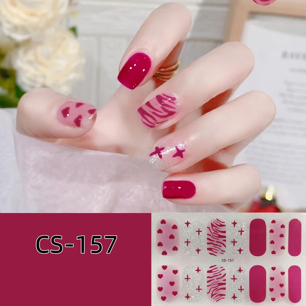 CS voděodolný nepečlivý gelový lak na nehty film vše nalepit japonský a korejský vítr malá červená kniha stejný film na nehty papír film na nehty papír