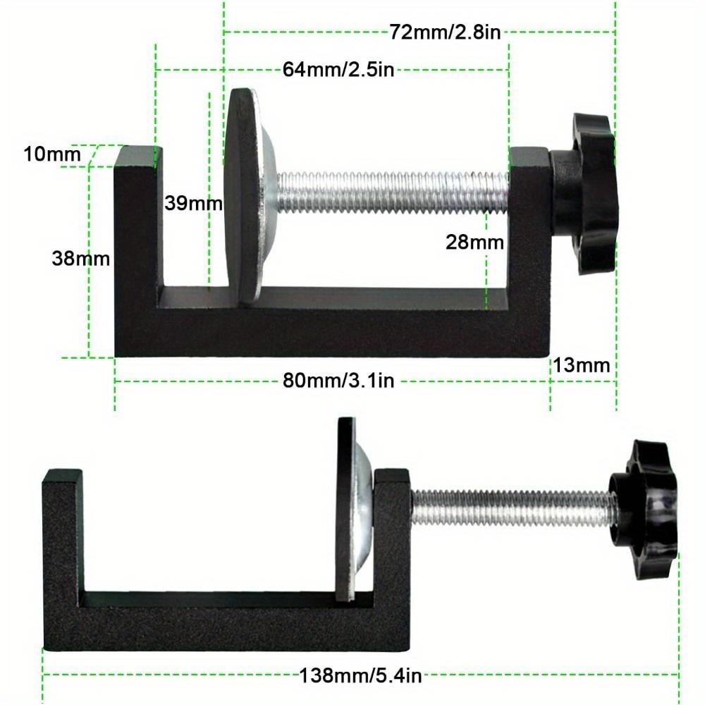 4Pcs/1Set Clamps, Clamp Range 10-57Mm Table Clamps, Adjustable Screw Clamps, Small Universal Table Clamps for Bedroom, Kitchen, Bathroom And Shelf