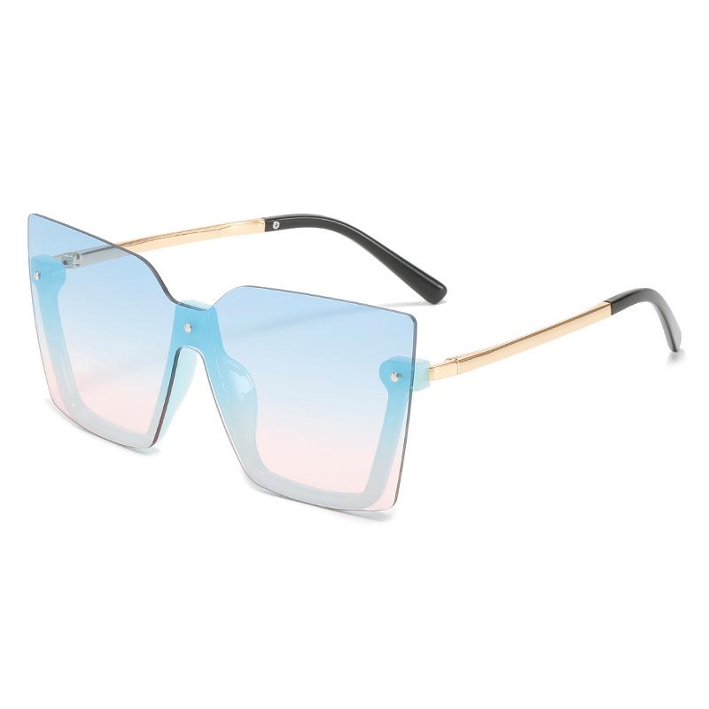 Half-Frame Square Sunglasses Women'S Trendy Rice Nail Sunglasses, Men'S Sunglasses Of The Same Style