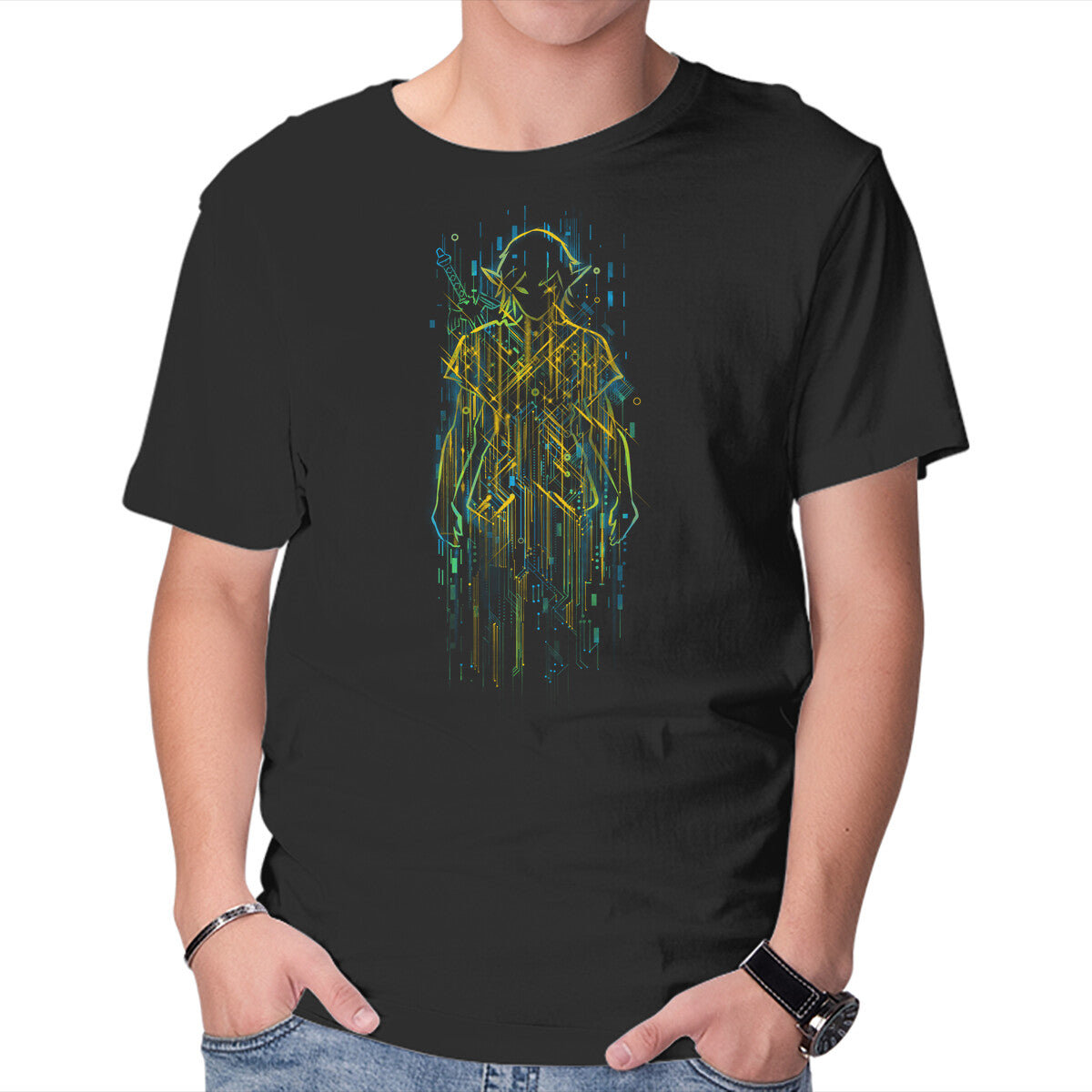 Unisex Crew Neck T-Shirt Link Circuitry Graphic Short Sleeve Casual Tee XS