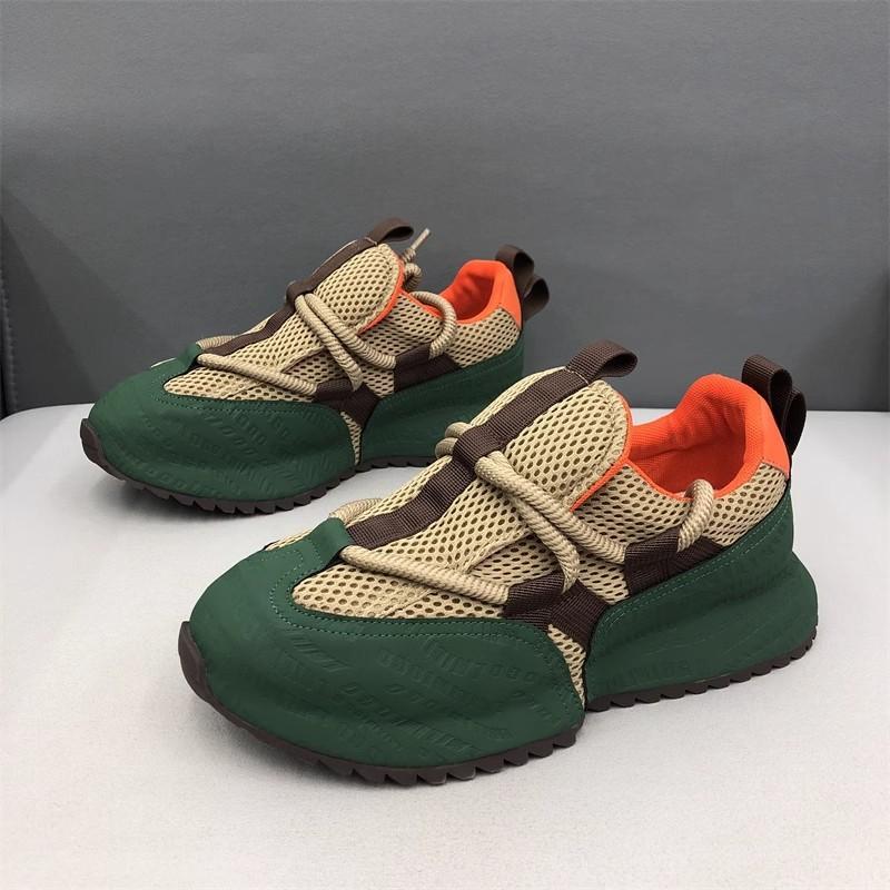 Módní letní síťované prodyšné tenisky Korejská verze Silná podrážka Zvyšující výšku Ležérní obuv Pánské Trend Pohodlné Sportovní Běžecké boty