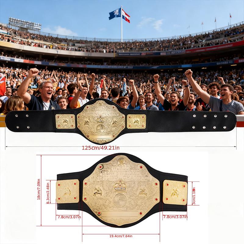 Gold Belt Model Wrestler Gladiator Electroplated Gold Belt Double Match Sambo Martial Arts Boxing Competition King Model