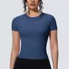 New-style Sports-inspired, Figure-hugging, Short-sleeved, Breathable Yoga T-shirt for Running, Training and Fitness – Women’s Top