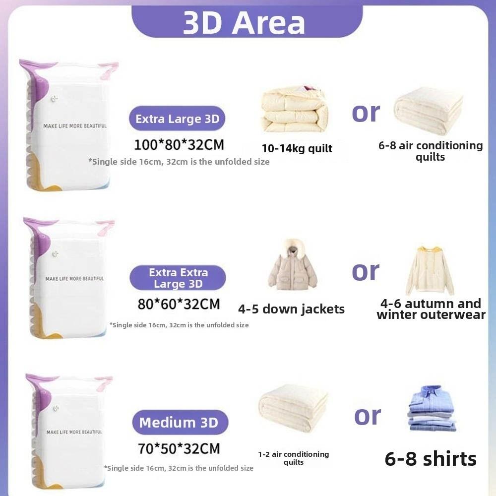 Thickened Vacuum Storage Bags Vacuum Sealed Compression Storage Bags Wardrobe Organizer