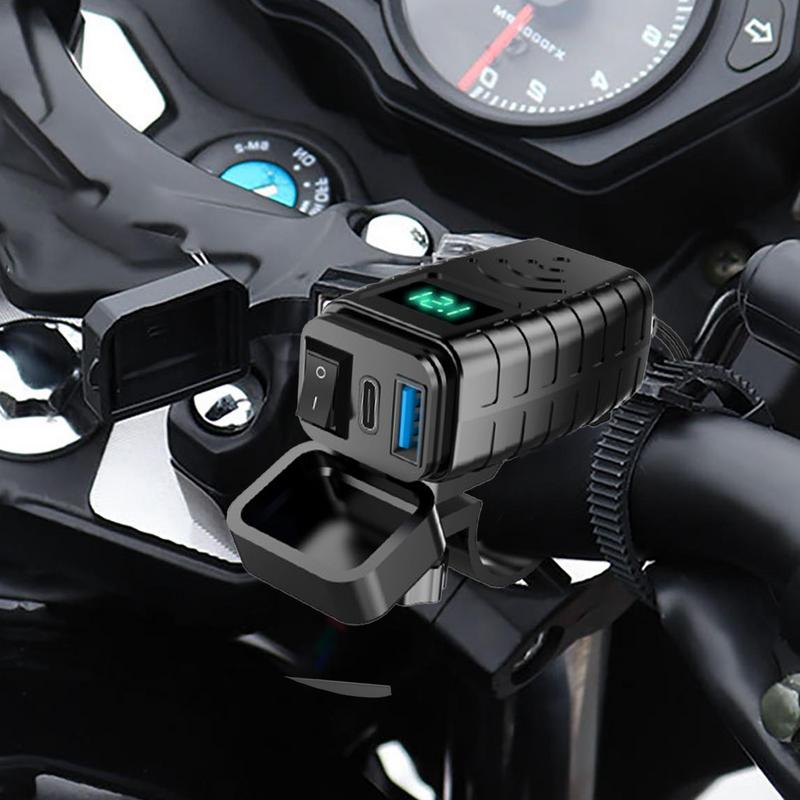 Motorcycle USB Charger PD & Quick Charger 3.0 QC3.0 Fast Charging USB Port QC3.0 Fast Charging PD Quick Charger 3.0 For