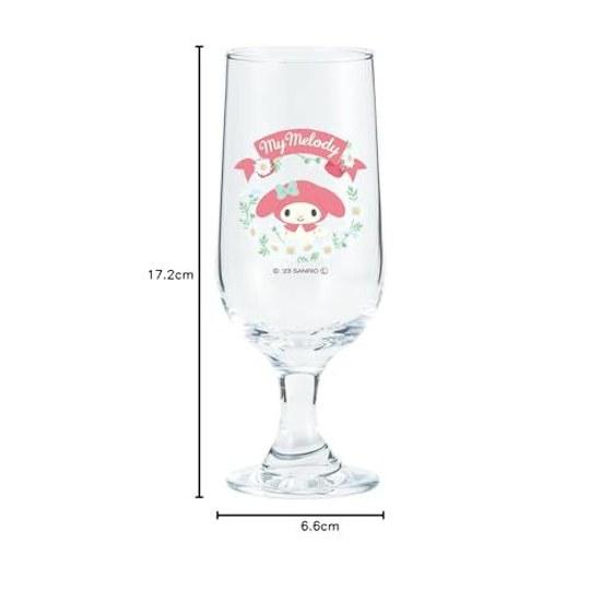 Sun Art Sanrio My Melody Glass Melo Soda Approximately 270ml Miscellaneous Goods Gift Present Made Japan SAN4216-3