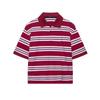 2025 Women's College Style Striped Polo Collar Slim Fit T-Shirt