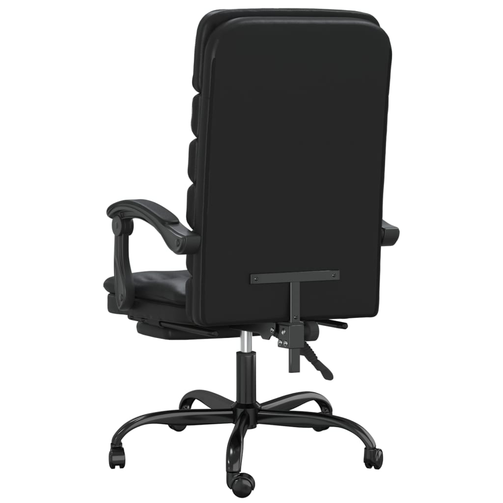 Vidaxl Foldable, Massage Office Chair, Black, Faux Leather