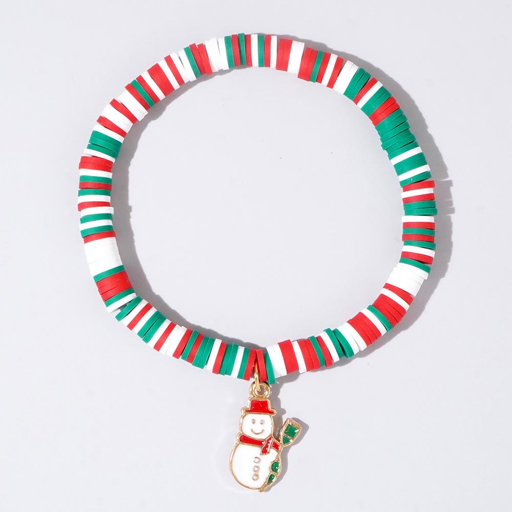 Women's Handmade Colorful Polymer Clay & Copper Bead Bracelet Set - Christmas Gift