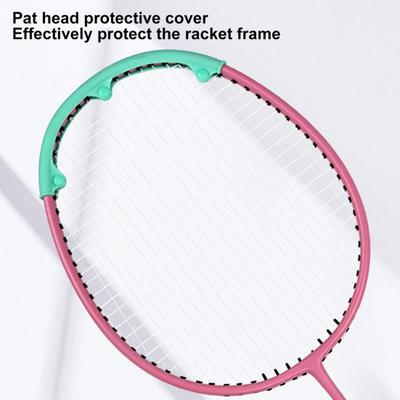 2Pcs Badminton Racket Head Protector Badminton Racquet Wire Frame Protective Sleeves Wear Resistant Flexible Badminton Racket Head Covers