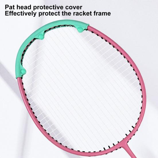 2 szt. Rakieta do badmintona ochraniacz głowy rakieta do badmintona rama z drutu rękawy ochronne odporne na zużycie elastyczne pokrowce na główki rakiety do badmintona