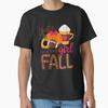 Men Casual Shirts Short Sleeves Just A Girl Who Loves Fall Black Tees Oversized T-shirts
