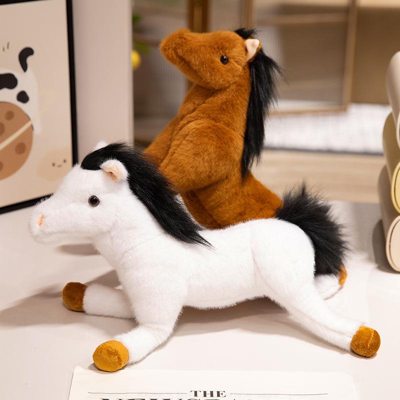 New Simulated Horse Plush Toy Pony Doll Home Decoration Zoo Event Gift Children's Doll