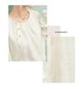 Mulberry silk 100% [24mm jacquard bamboo knot flower ivy] round neck slanted collar butterfly jacquard shirt summer