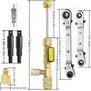 Spool remover installation tool and HVAC  wrench set with hex position adapter, dual size port, 10pcs spool