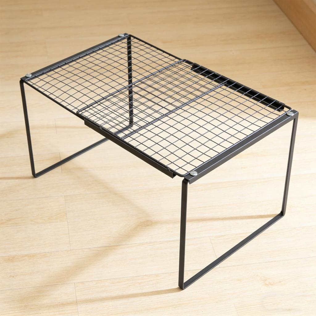 Cabinet Organizer Adjustable Shelf Stackable Rack Expandable Design