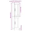 Highboard Concrete Grey 34.5 x 34 x 180 cm Particleboard