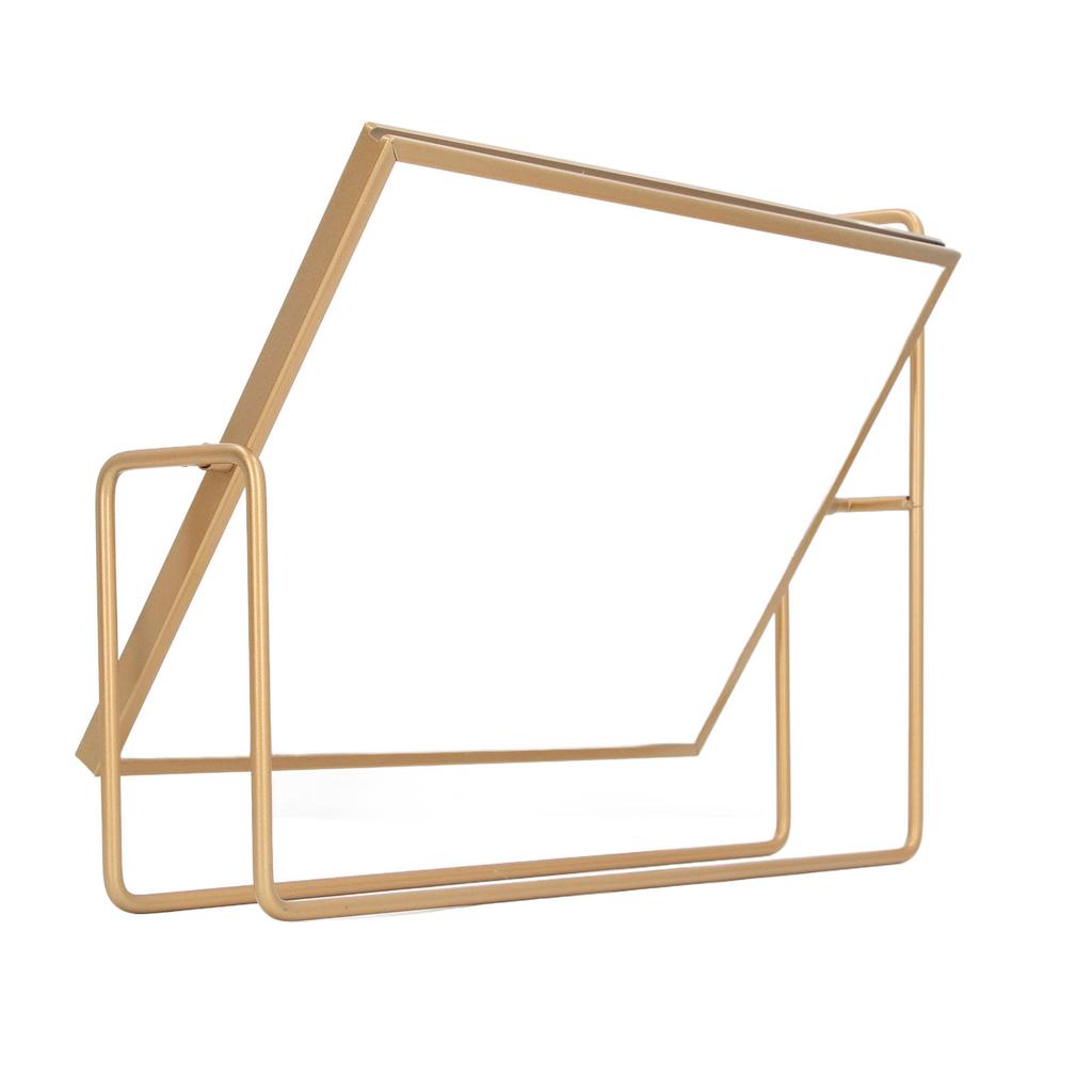 Goldener schwebender Bilderrahmen Eisen und PET Multifunktional 360 Grad Drehung Stehend Schwebendes Bild