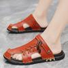 Fashion CYYTL Mens Slippers Casual Summer Shoes Beach Sandals Outdoor Slides Leather Walking Comfort Luxury Designer Fashion Lightweight