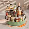 Lazy Susan Organizer Turntable Transparent Multi-Purpose Countertop Spice Rack Cosmetic Holder 360-Degree Rotating Storage Tray