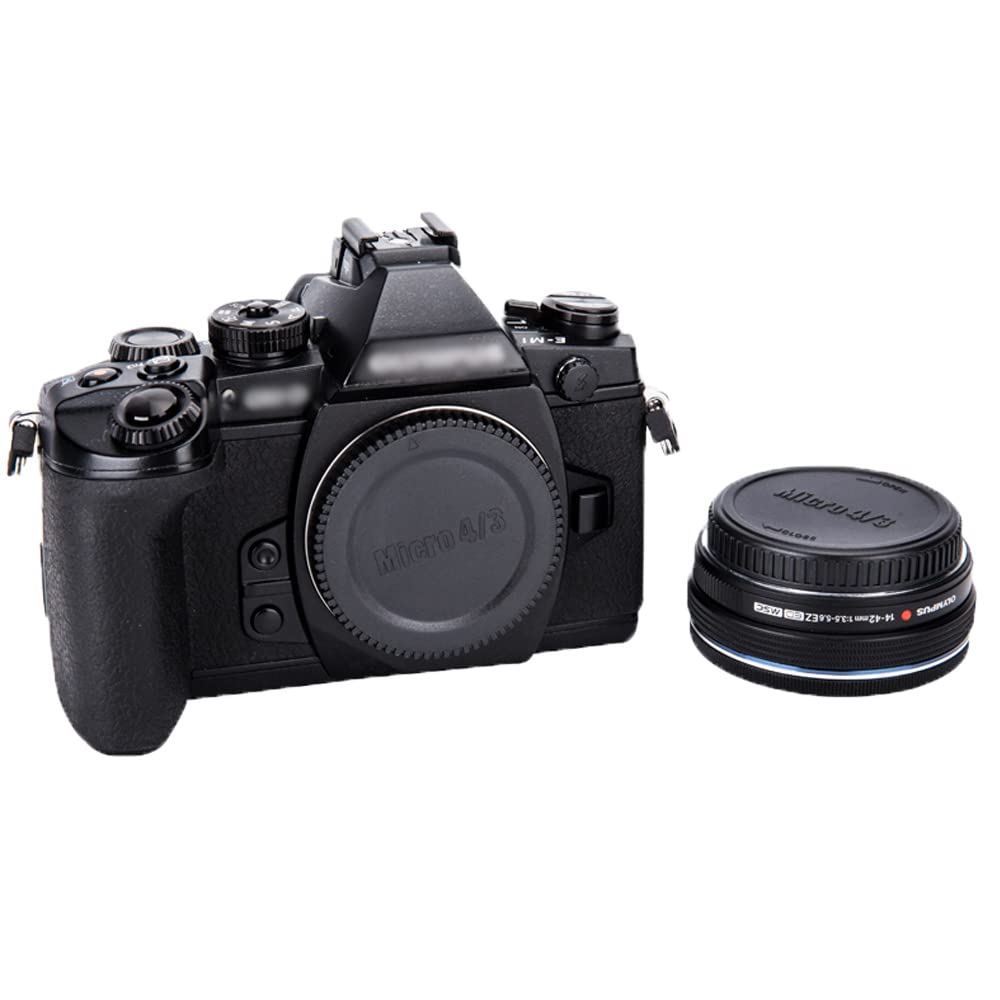 2 Pairs JJC Olympus Panasonic Mount Rear Lens Cap Body Cap for Olympus IV III III Panasonic Lumix M4/3 + OM-3, OM-1 II, OM-1, OM-5, E-M10 II, E-M5