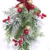 Christmas Teardrop Swag ,Door Wreath, Artificial Floral Garland ,Xmas Hanging Ornament for Home,