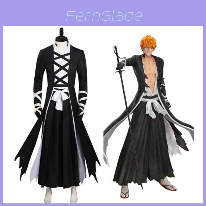 High Quality Bleach Kurosaki Ichigo Robe Cosplay Costume Halloween Carnival Party