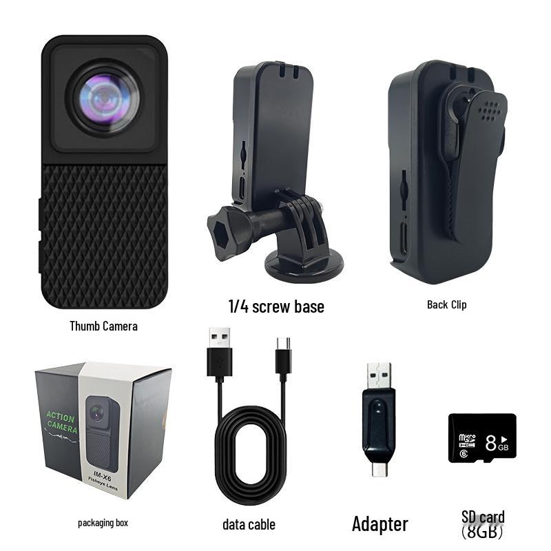 HD Pet Sports Camera with 160° Ultra-Wide Fisheye Lens & Loop Recording