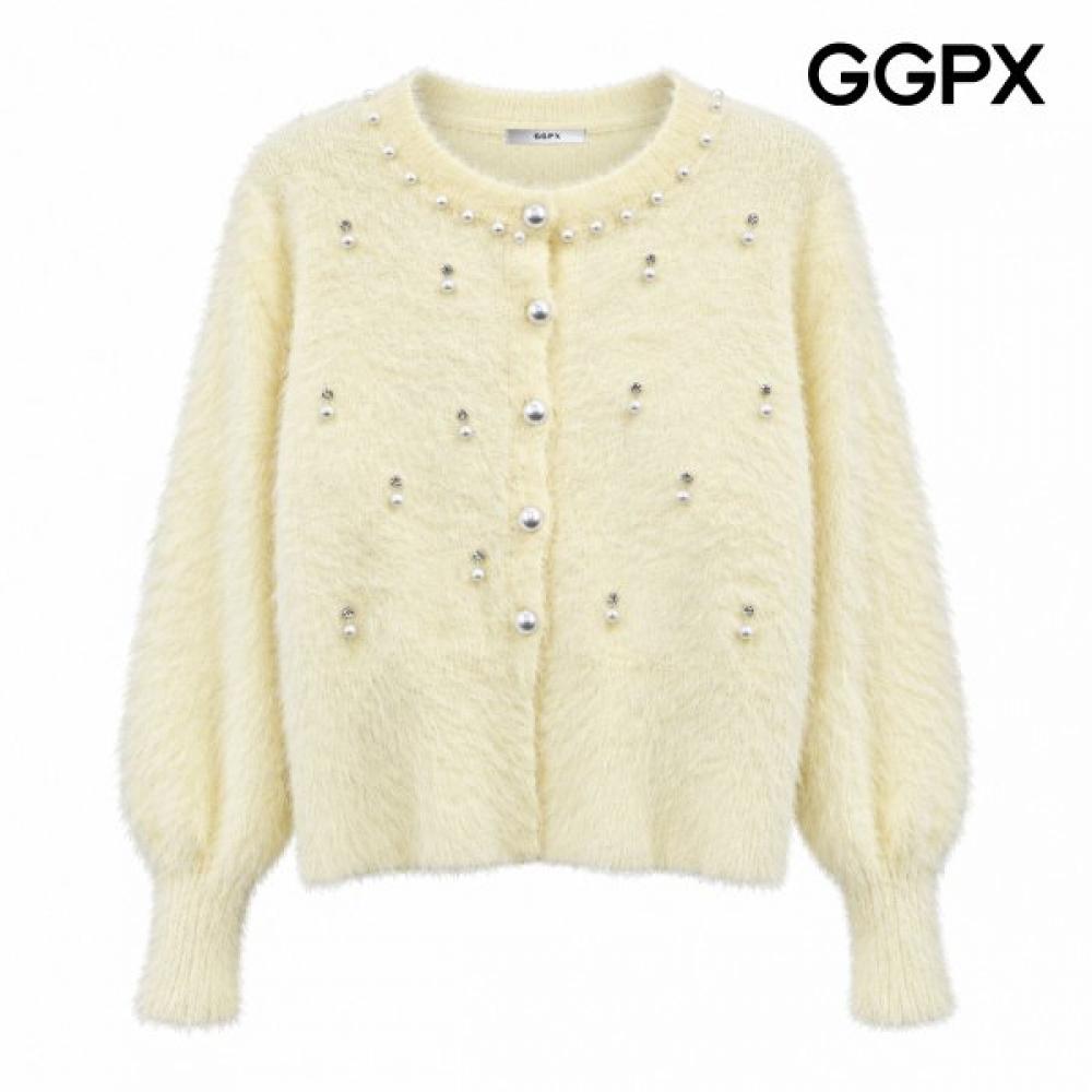 Ggpx New York Pearl Angora Fur Knit Cardigan Gq9kg019f