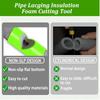 3Pcs Foam Pipe Cutter Tool Insulation Cutting Guide Fixture for Pipe Insulation Household Fixed Clamp Tube Cutting Tool