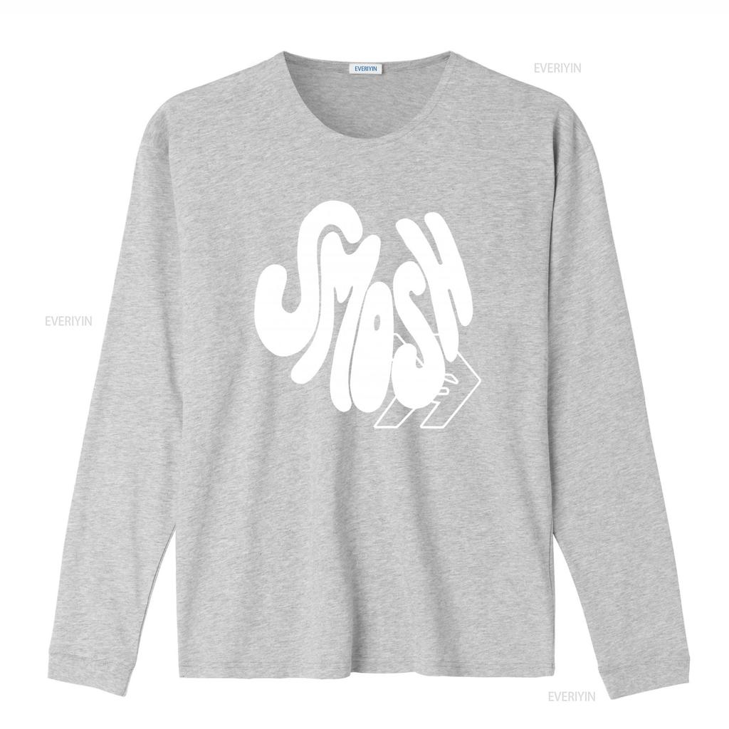 Smosh Groovy Logo Print T Shirt for Fashion Casual Vintage Washed Unisex Graphic Comfortable Top For Everyday Wear Streetwear
