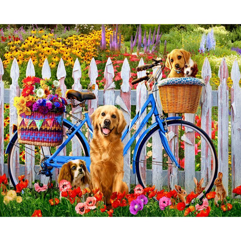 5D DIY Diamond Painting Cute Dog In Oil Painting Diamond Embroidery Cross Stitch Kit Full Rhinestone Mosaic Home Decor