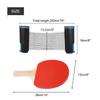 Portable Table Tennis Net Set with Metal Clamp Posts Ping Pong Ball Net Accessory
