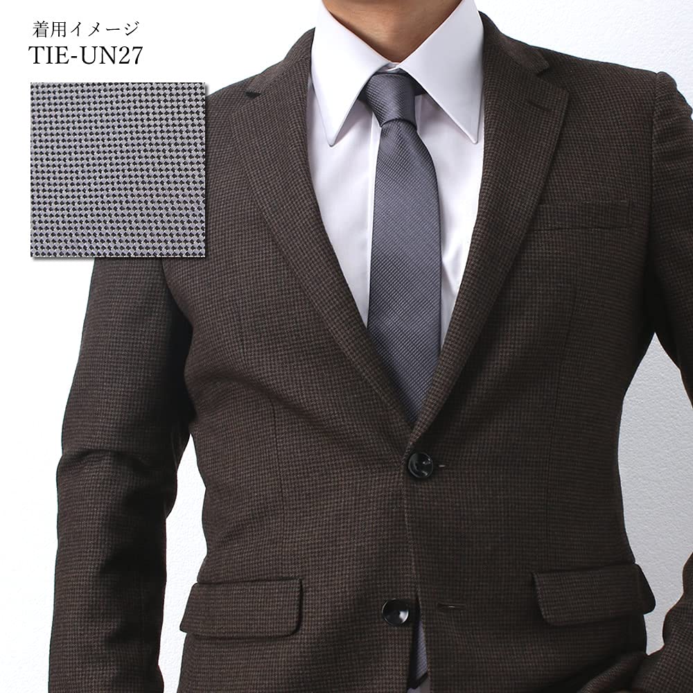 [Dress Code 101] Washable Men's Jacquard Tie, 7cm Wide, Suitable for Formal Occasions, Weddings, and Business, TIE-UN18, Made In Japan, 7cm Wide