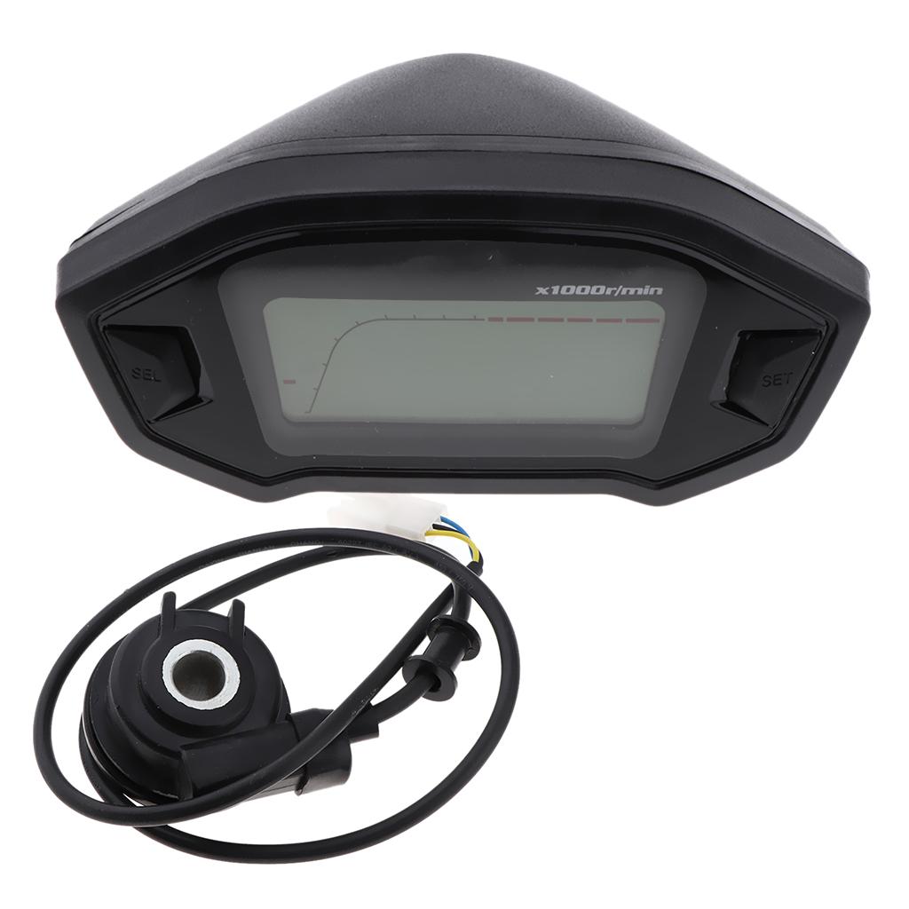 Universal Motorcycle LCD Speedometer Digital Odometer Trip Meter Dashboard Gauge for Motorcycle Accessories