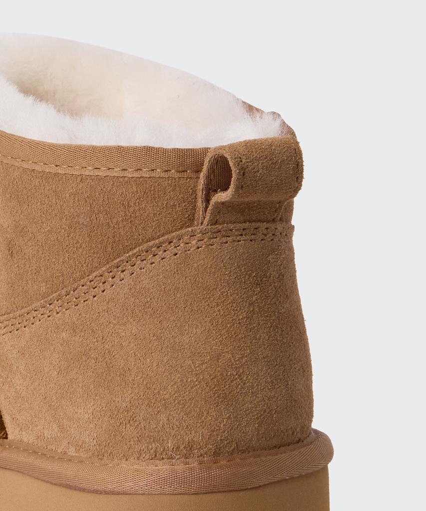 Musinsa Standard Woman Winter Pug Platform Short Boots [Light Brown]