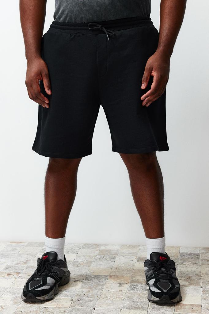 Stil bărbați Mărime Plus Mărime Plus Negru Croială obișnuită Confortabil 100% bumbac Pantaloni scurți de bază